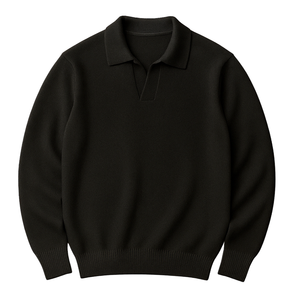 Black V-collar