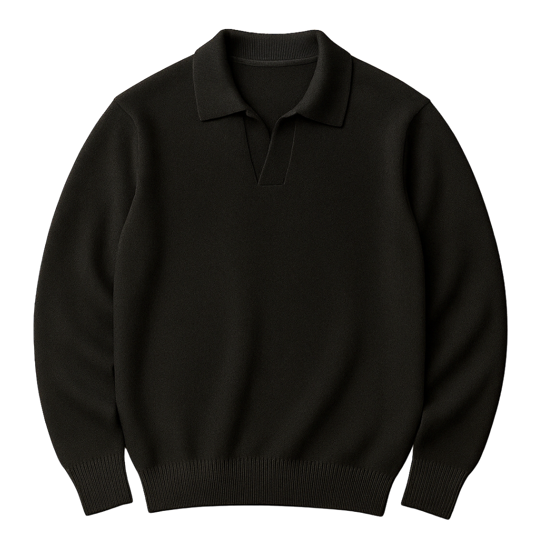 Black V-collar