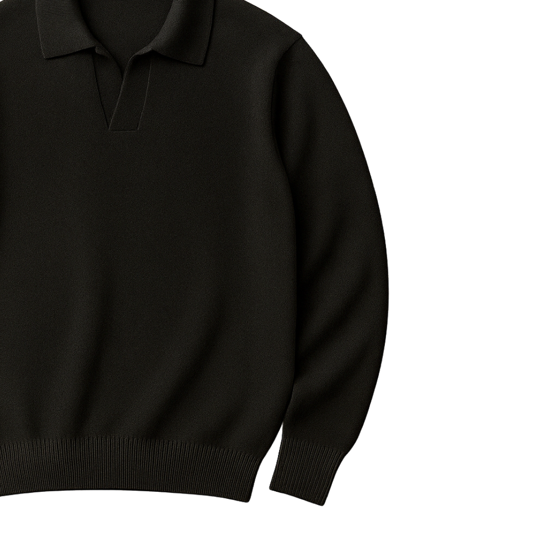 Black V-collar