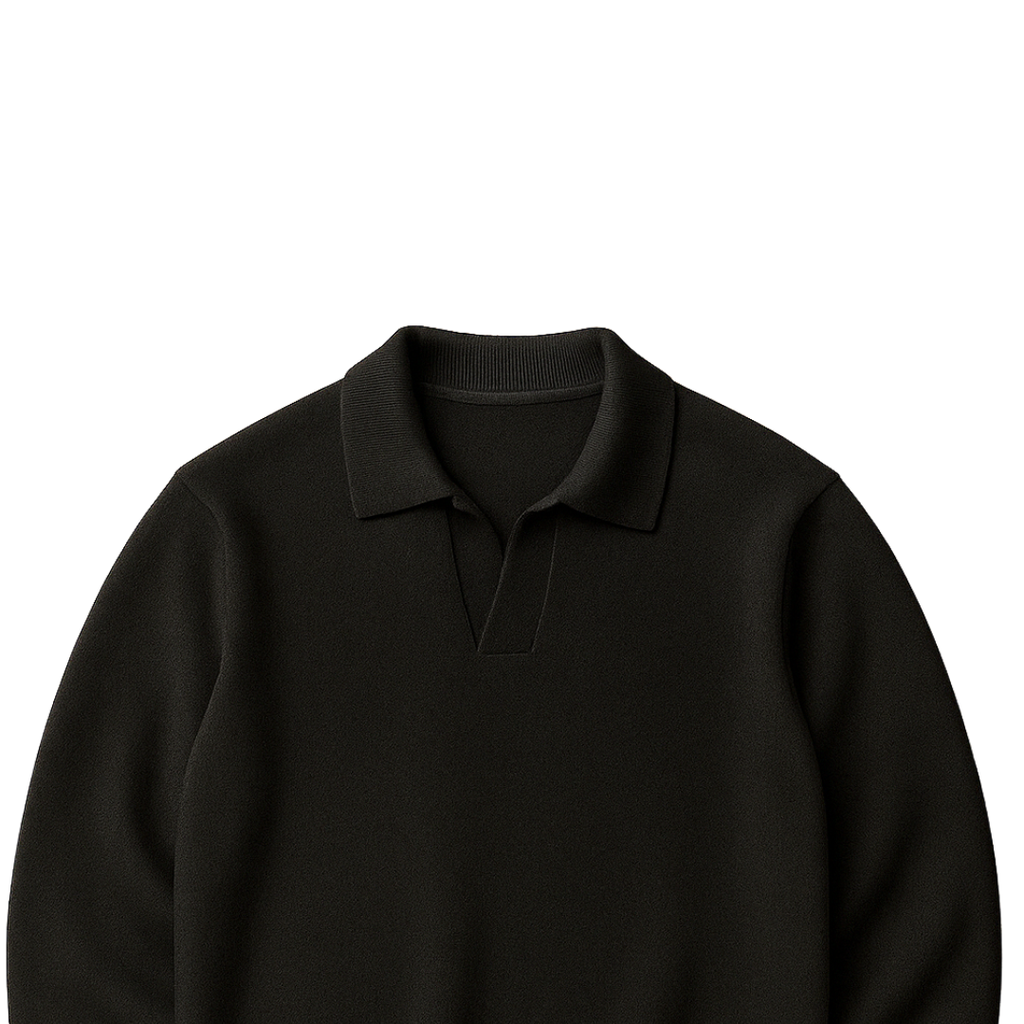 Black V-collar