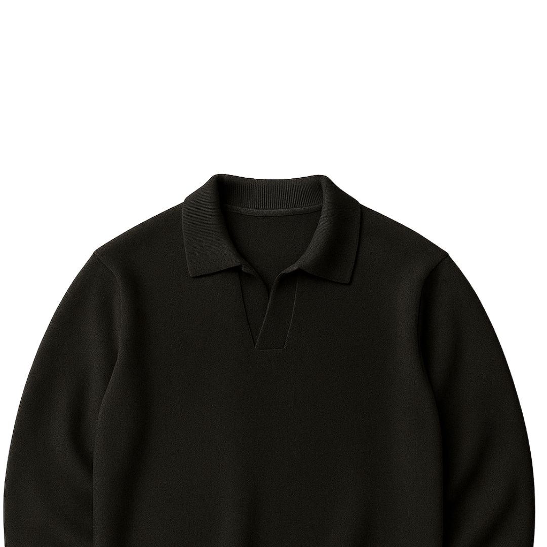 Black V-collar