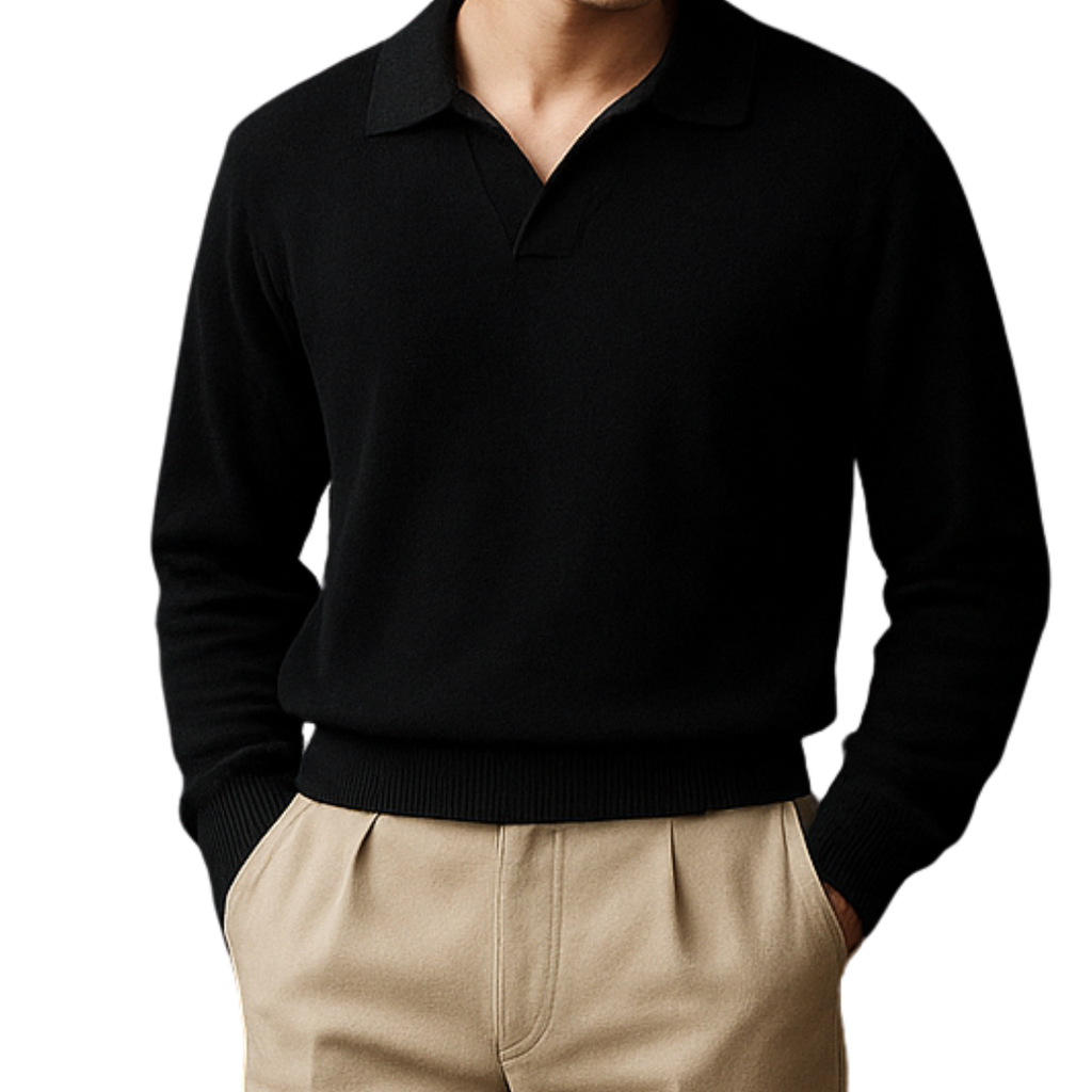 Black V-collar