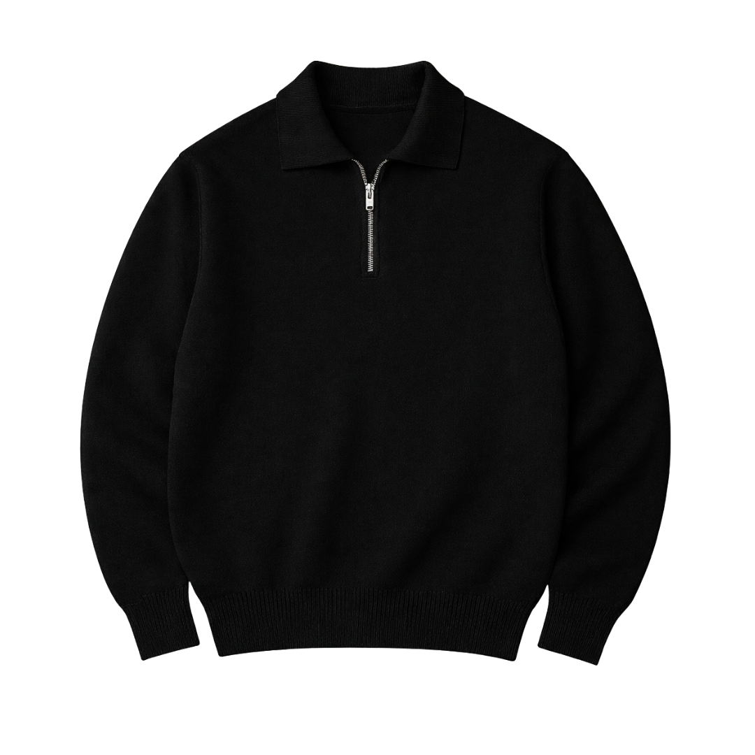Black Half Zipper