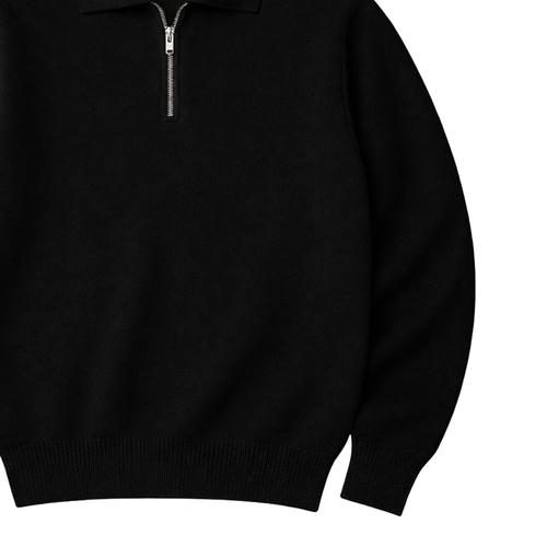 Black Half Zipper