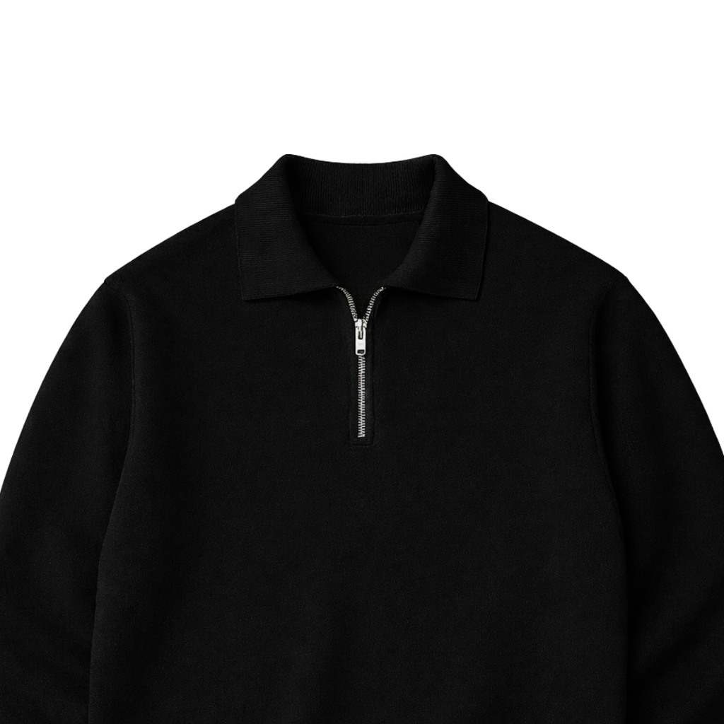 Black Half Zipper