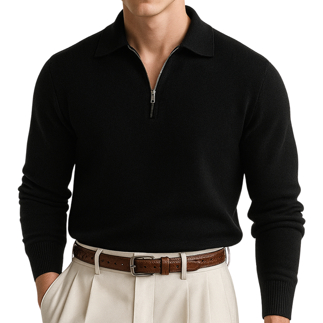 Black Half Zipper