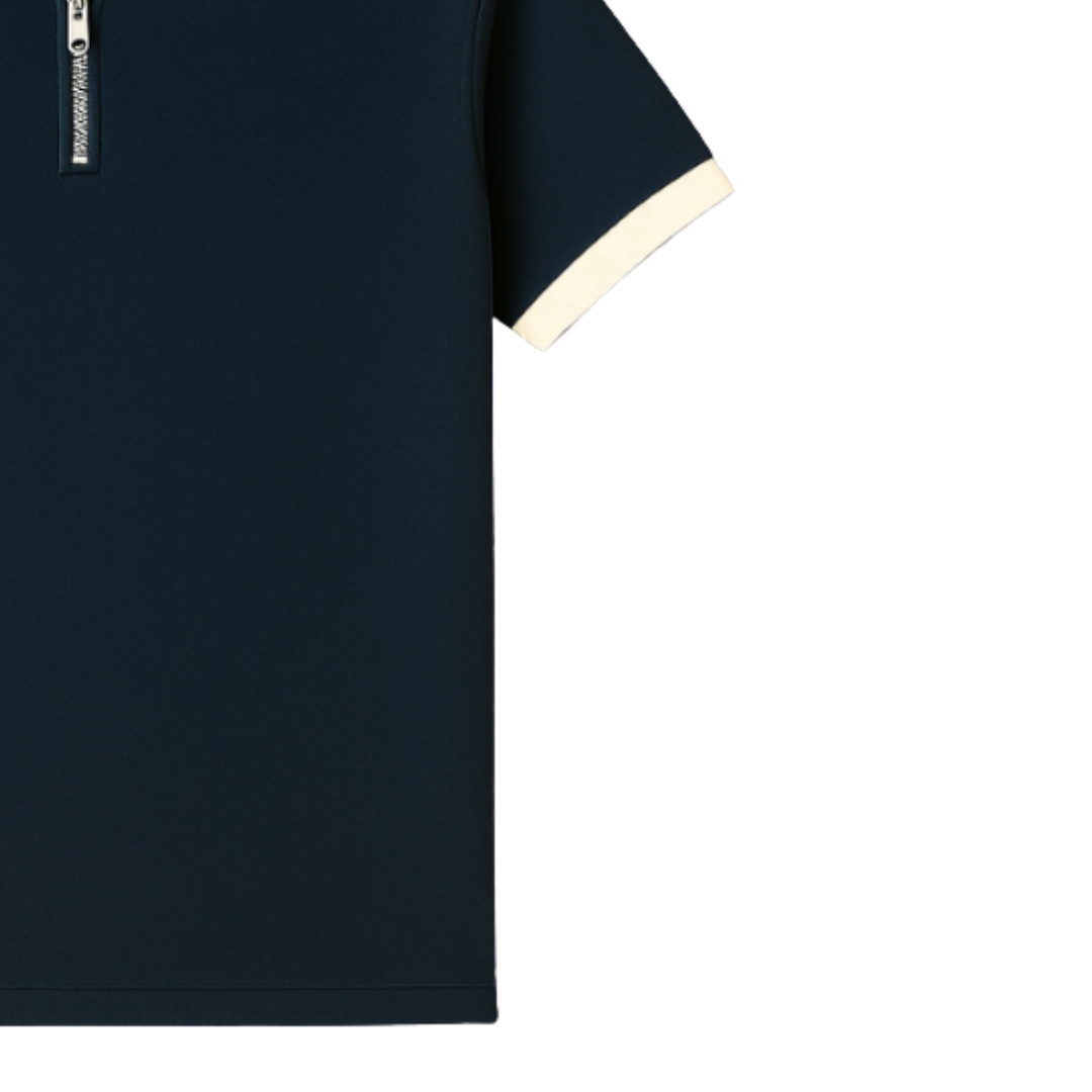 Navy Blue Half Zipper