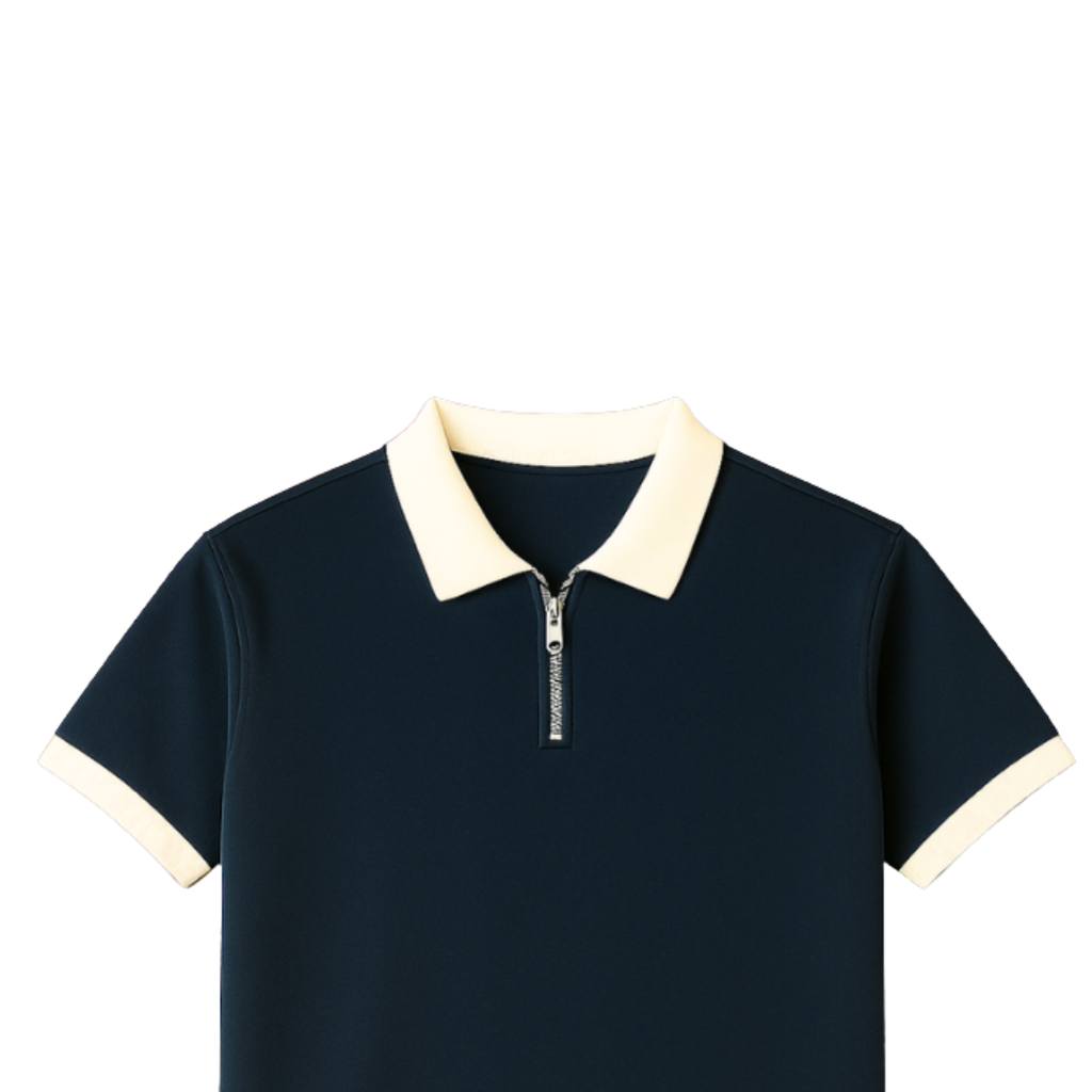 Navy Blue Half Zipper