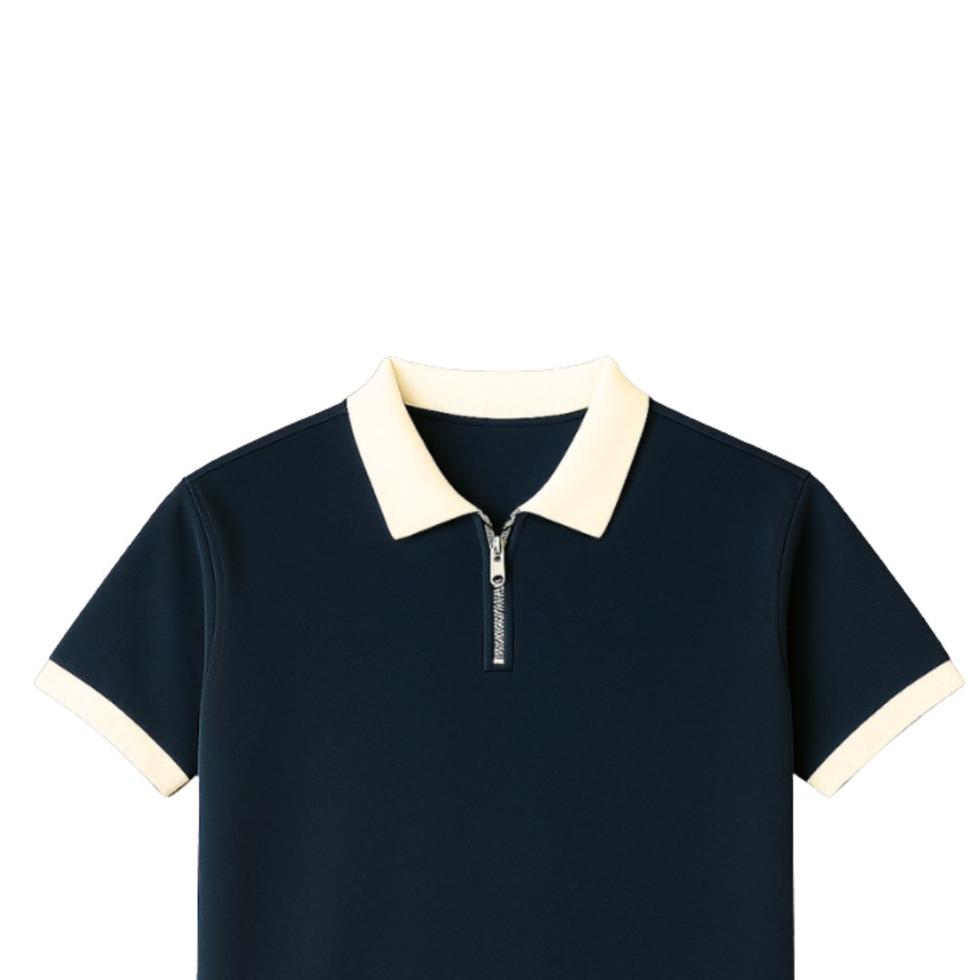 Navy Blue Half Zipper