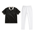 Black Drop Needle with White Scuba Trouser