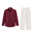 Maroon Shirt and Korean Trouser