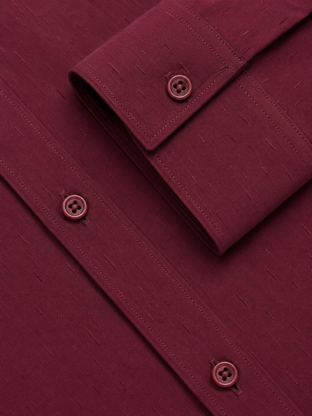 Mehroon Textured Button-Down Shirt