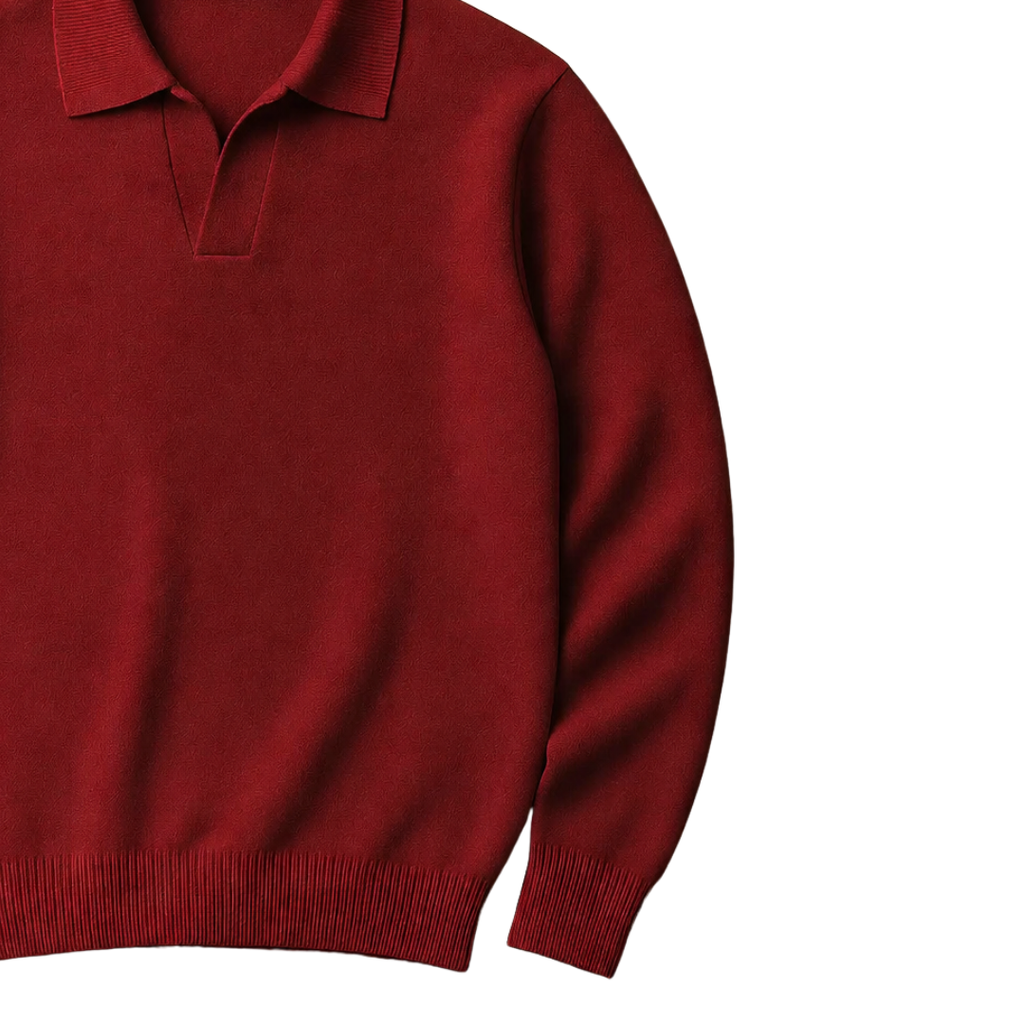 Dark Red V-Collar