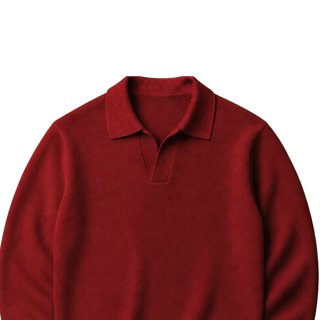 Dark Red V-Collar