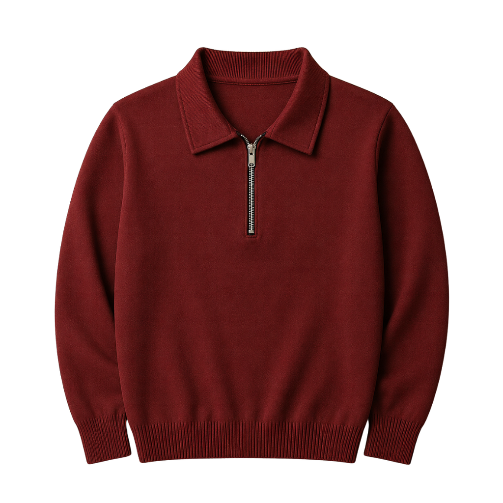 Dark Red Zipper