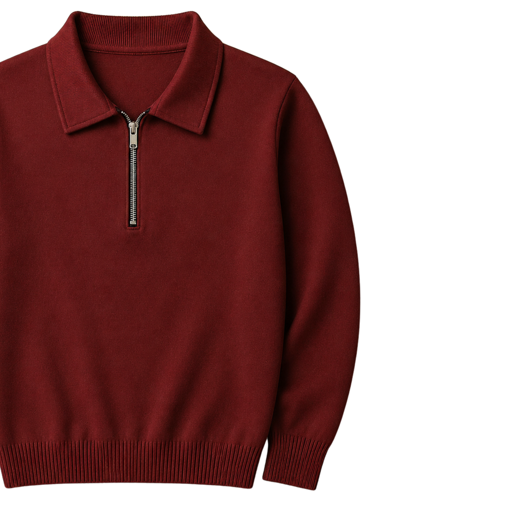 Dark Red Zipper