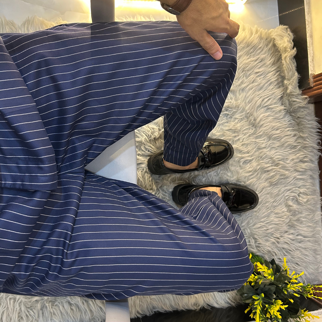 Skin Stripes and Navy Pants