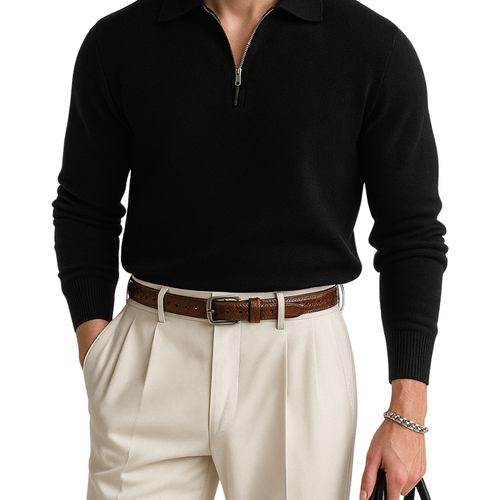 Black Zipper & Korean Trouser